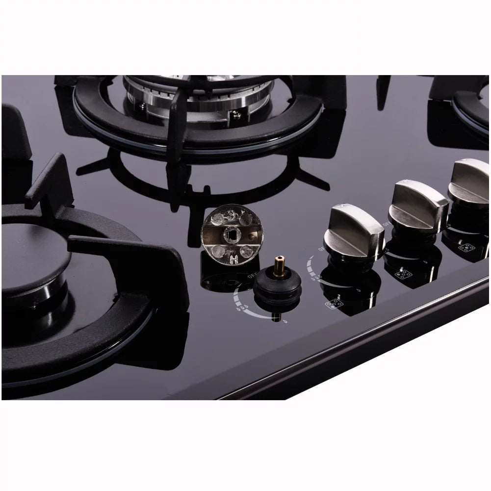 30 inch Gas Cooktop Tempered Glass 5 Burners Stove Top R901
