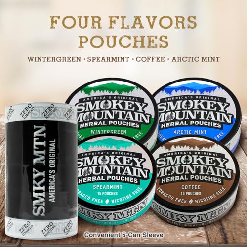 Nicotine-Free Tobacco-Free 5 Cans 15 Energy Pouches Per Can W412062