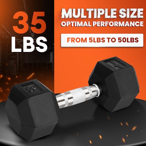 Chrome Hex Dumbbells 5-50 LBS Single V106188