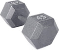 45 lb Cast Iron Hex Dumbbell I55985