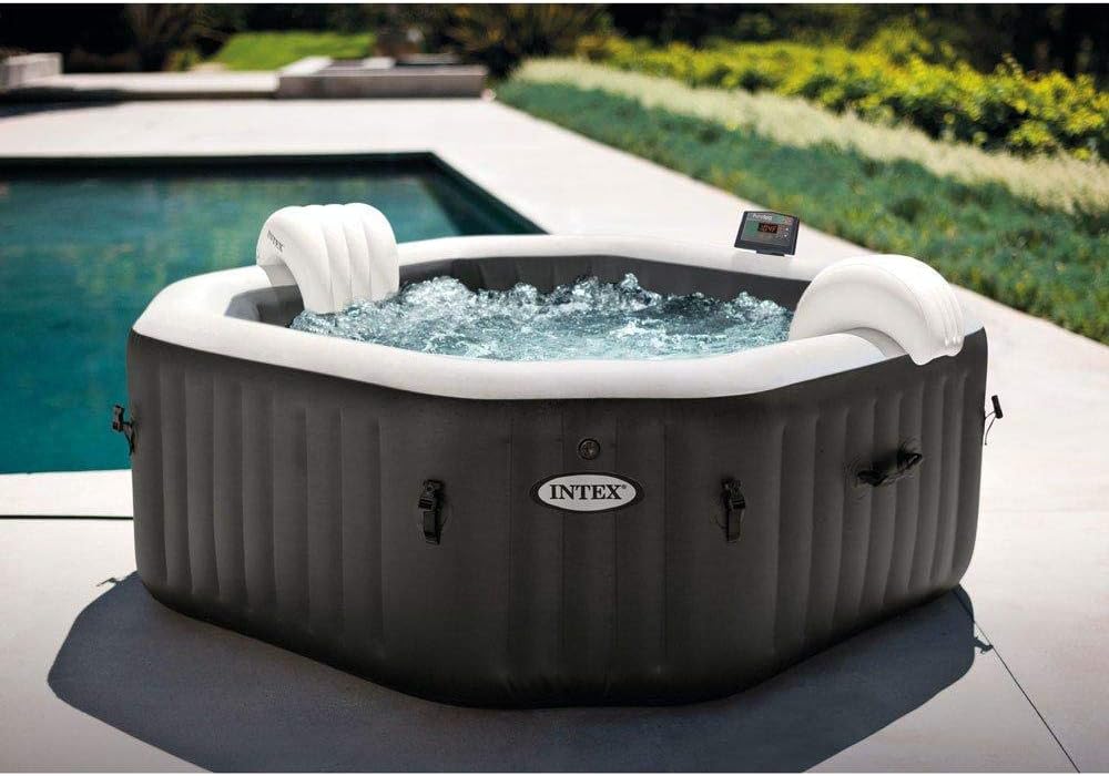 79" X 28" Inflatable Hot Tub Set with Cover, 4-Person Z6784