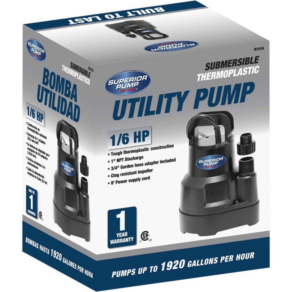 1/6 HP Thermoplastic Utility Pump Q570