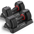 Adjustable 25/55LB Single Dumbbell with Anti-Slip Metal Handle O45864