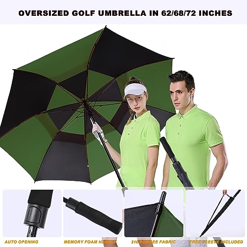 Large 62 Inch Double Canopy Windproof Waterproof Golf Umbrella B14334