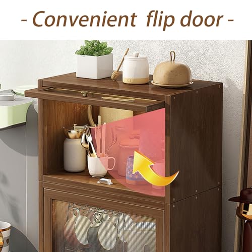 Rustic Mini Countertop Cabinet with Door and Drawer F94700