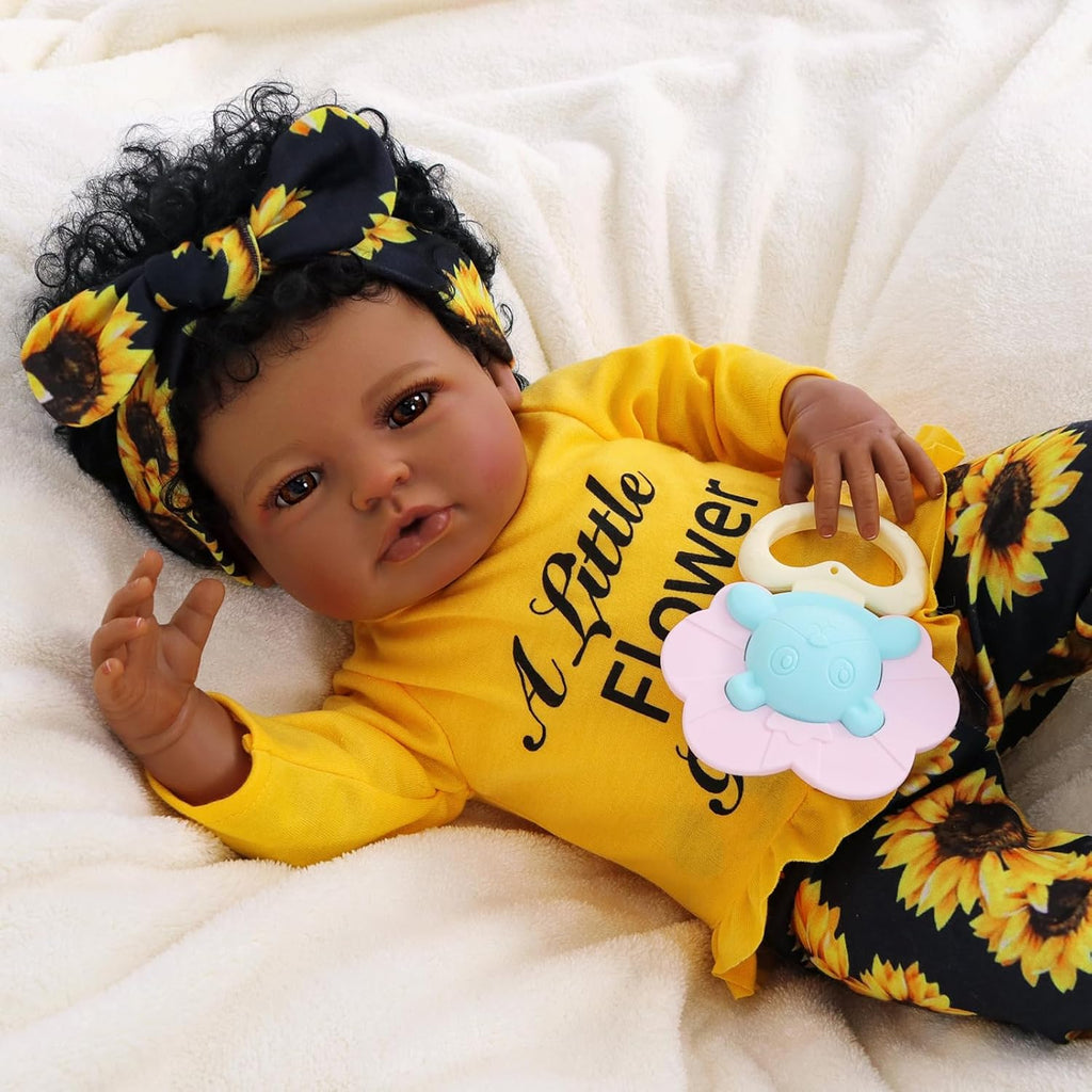 20 Inch Black Soft Vinyl Reborn Baby Doll N56113