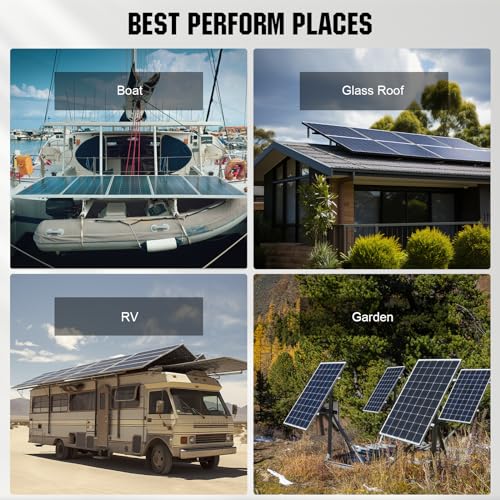 195 Watt 12 Volt Monocrystalline Double-Sided Solar Panel T5677