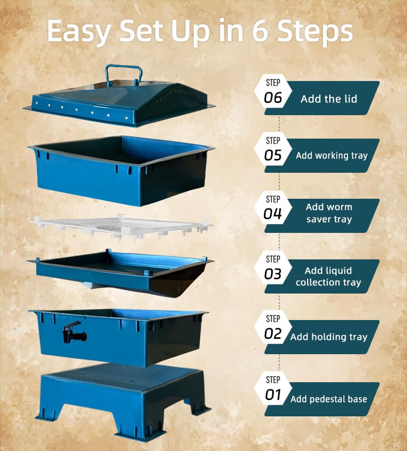 Dark Green 5-Tray Worm Compost Bin P309