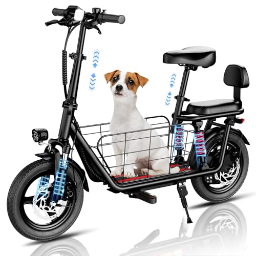 850W Peak Electric Scooter with Seat, 22MPH & 25 Miles Range, Dual Suspension, 14" Folding E Scooters Z3584