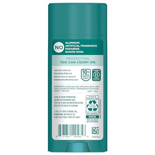 Unscented Natural Deodorant, Aluminum Free, 3.25 oz, 2-Pack Q51644