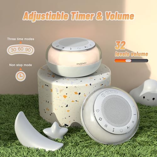 White Noise Machine with 35 Soothing Sounds and Nightlight S7606