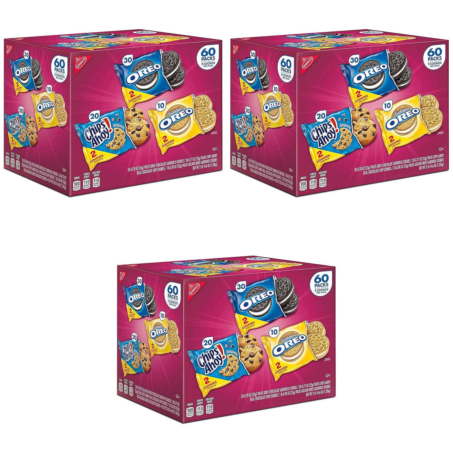 Cookie Variety Pack 60 pk. Pack of 3 U337208