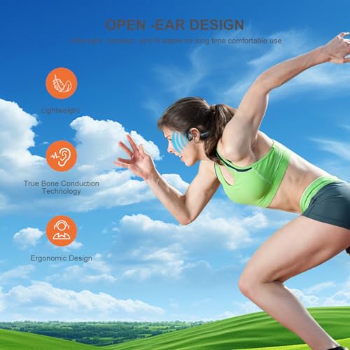 Bone Conduction Headphones with HD Mic, 12hrs Playtime, IPX6 Waterproof I905