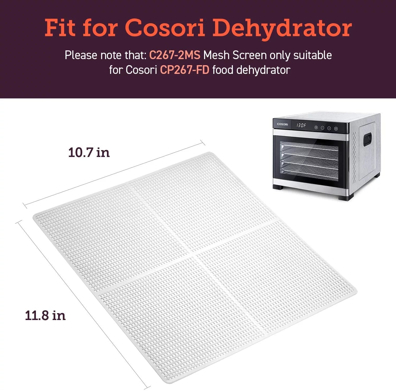 6 Stainless Steel Trays Food Dehydrator with Digital Timer and Temperature Control I511