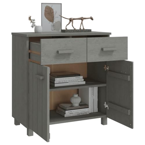 Light Gray Solid Wood Pine Sideboard J87573