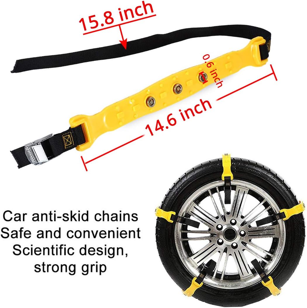 10 Pcs Car Tire Chains for Snow Ice Mud X54082