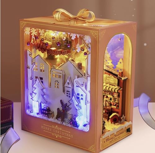 Miniature Dollhouse 3D Wooden Kit Bookshelf Decor Z906298
