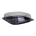 Black Disposable Square Catering Tray with Lid, 25/Case M5017