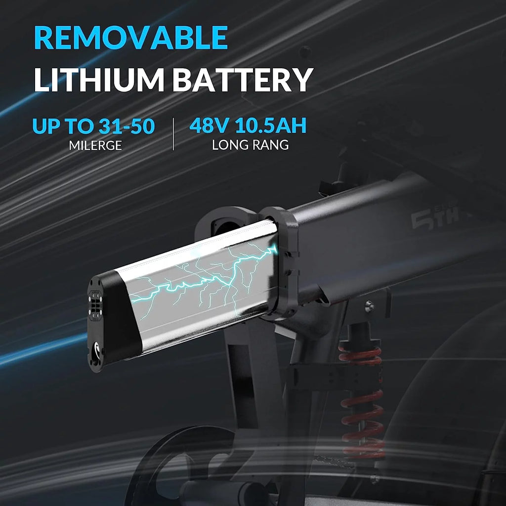48V 10.5Ah Removable Battery 500W Motor Foldable Fat Tire Electric Bike V223