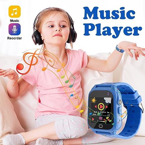 Kids Smart Watch with 26 Puzzle Games HD Touch Screen Camera Music Player Pedometer Alarm Clock Calculator W176091