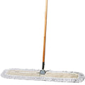 36 in. Cotton Reusable Dust Mop with Wooden Handle R828700