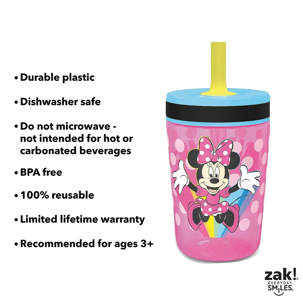 15 oz Leak-Proof Plastic Tumbler with Straw V70258