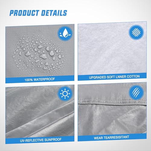 Heavy Duty Waterproof Car Cover with Zipper Cotton H165