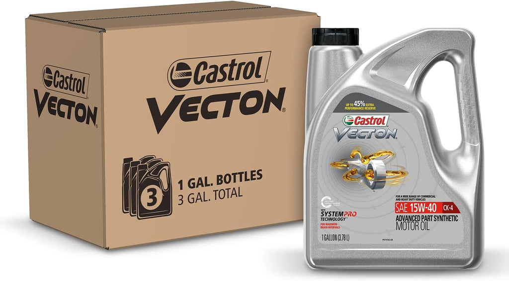 15W-40 CK-4 Part Synthetic Diesel Engine Oil, 1 Gallon, Pack of 3 X495