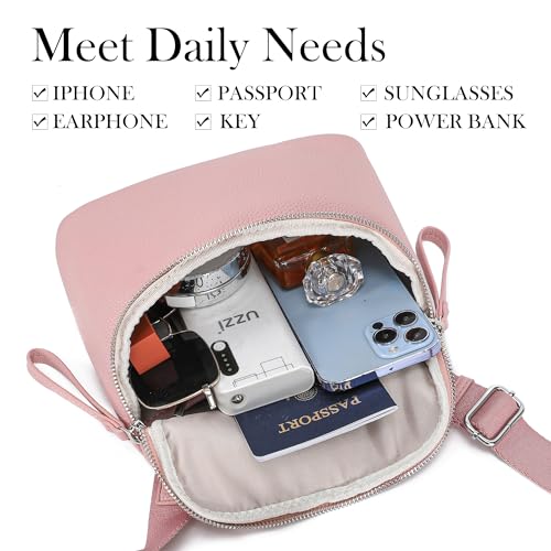 White Brown Vegan Leather Fanny Pack Crossbody Bag E3352
