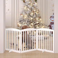 White 72" Tall 30" Wooden Pet Gate P211