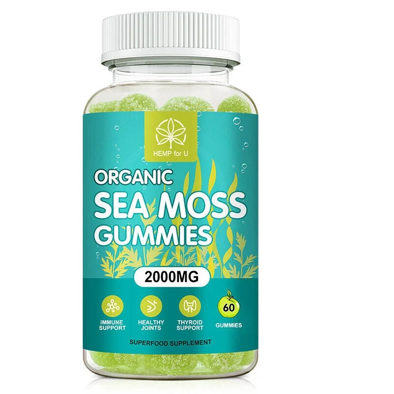 Organic Sea Moss Gummies, 2000mg 60 Capsule K4723