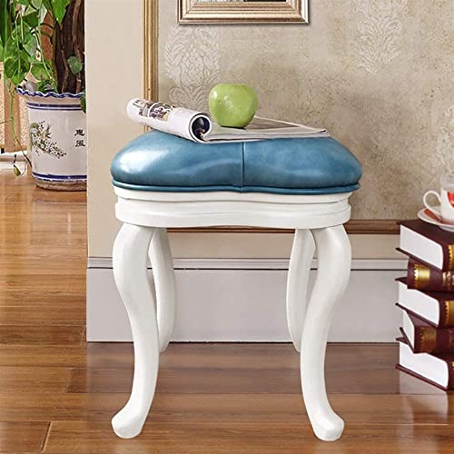 Upholstered Solid Wood Vanity Stool E5364