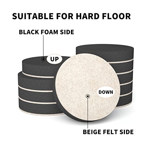 8 pcs 3 1/2” Round Furniture Sliders I5212