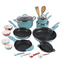 24-Piece Aluminum Cookware Combo Set, Turquoise Z145