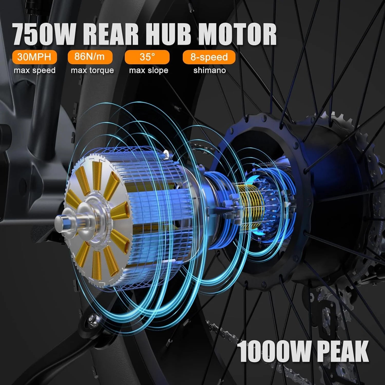 26" Fat Tire Full Suspension Electric Bike T23858