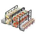 2 Pack Black Stackable Can Storage Dispenser A9274