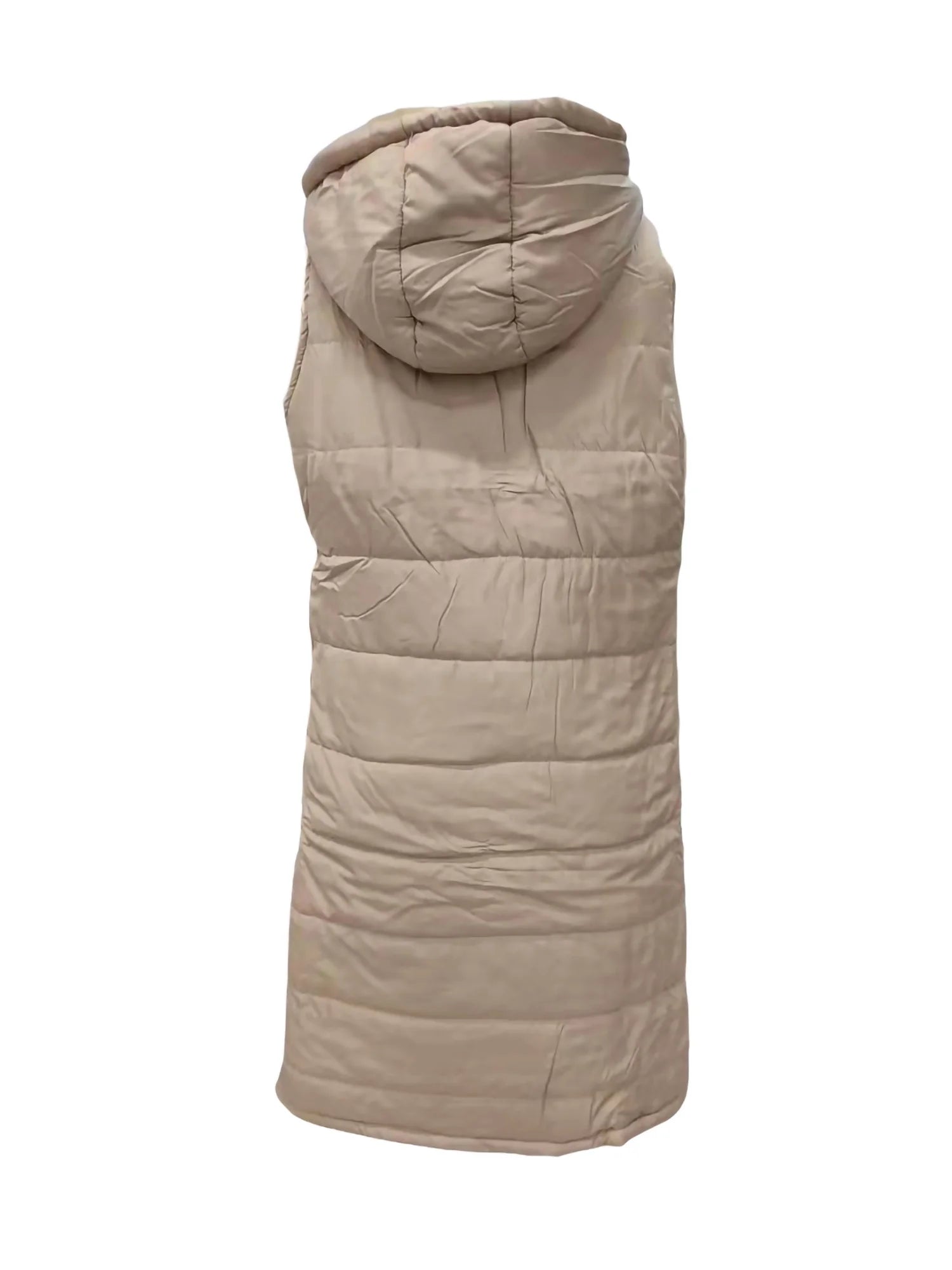 Women's Hooded Down Vest Sleeveless Puffer Jacket with Pockets N8294
