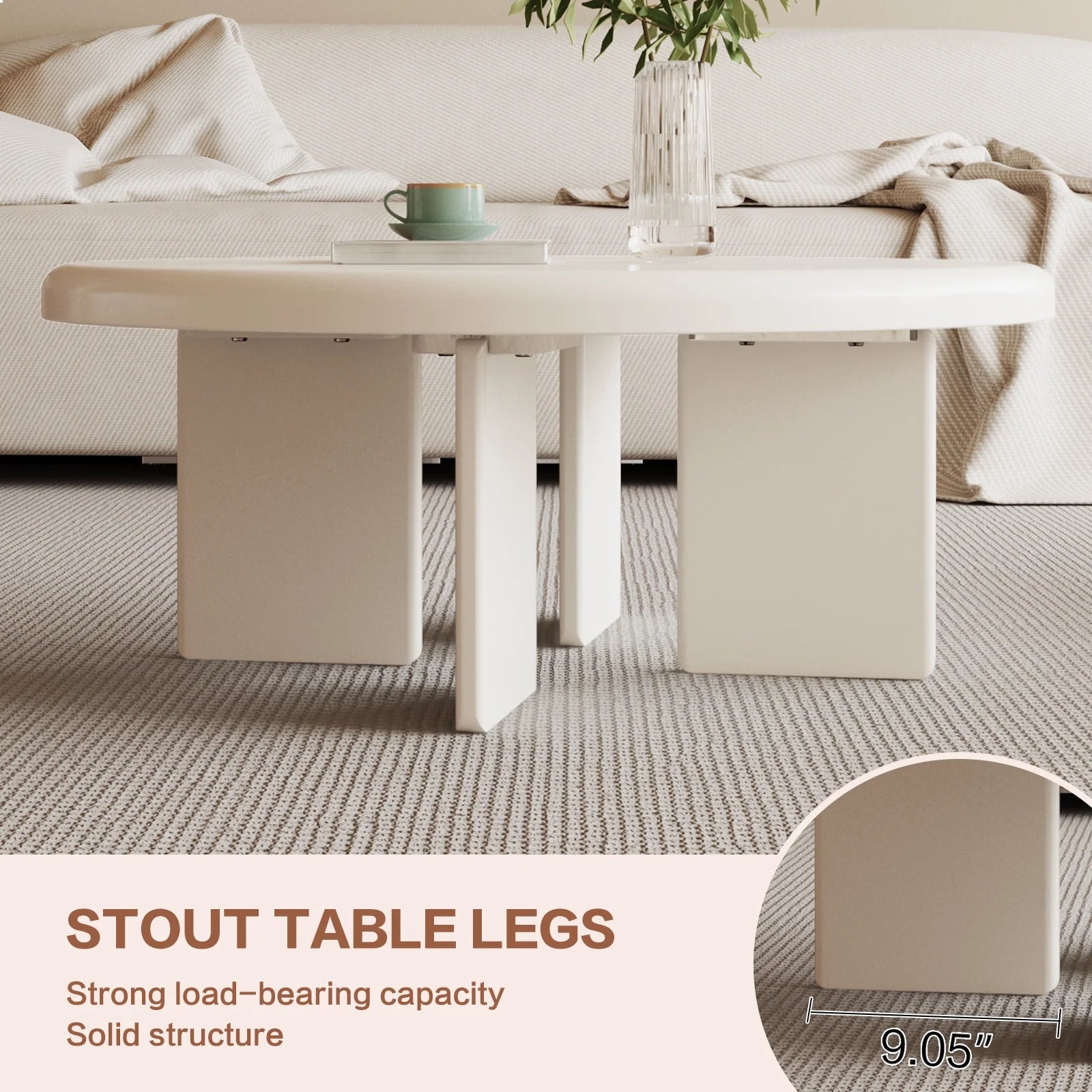 White Round Coffee Table I714593