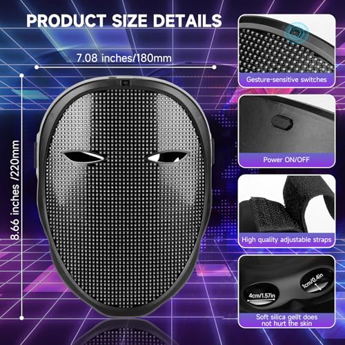 Programmable LED Halloween Mask U144