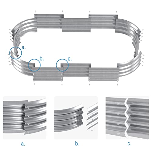 Oval Galvanized Steel Planter Box O607