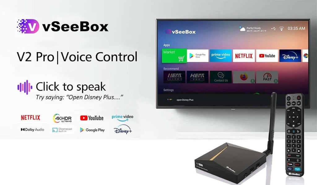 vSeeBox with Bluetooth Voice Remote & Wi-Fi H361789