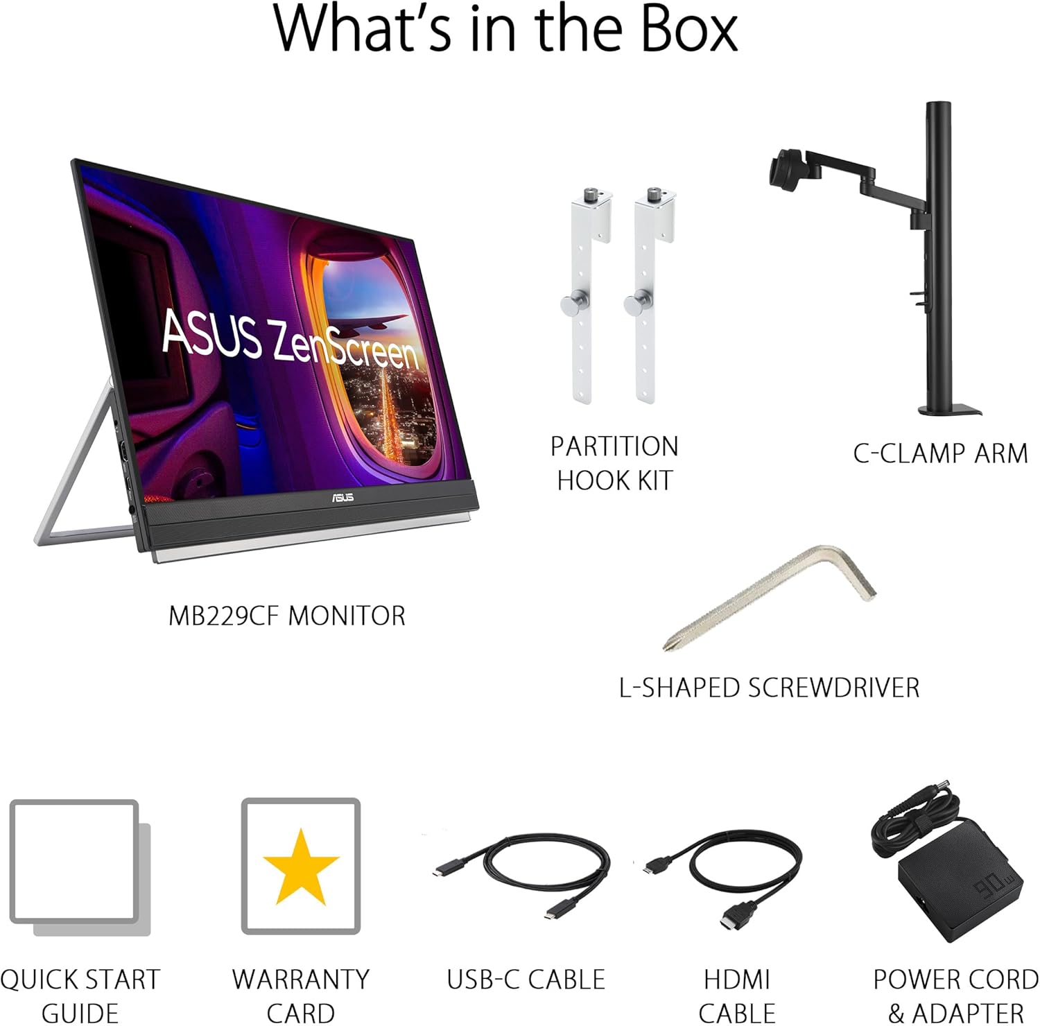 22” 1080P Portable Monitor Full HD IPS 100Hz USB-C F1135