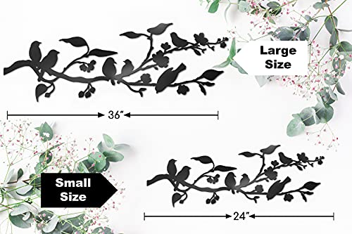 Metal Birds Wall Art (Medium - 24"X10") N696