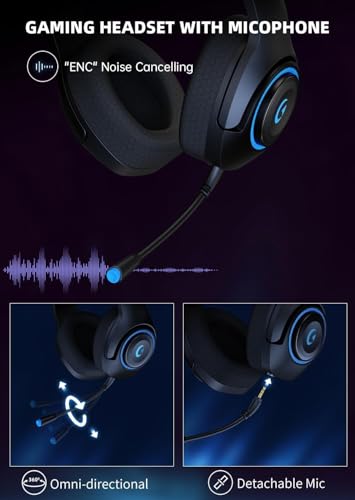 Midnight Blue Wireless Gaming Headset with Noise Canceling Microphone Z8025