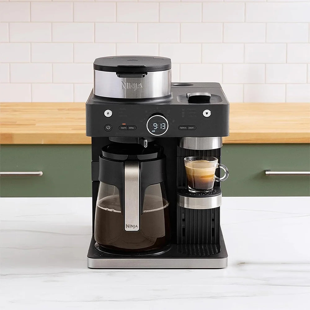 Black and Stainless Steel Espresso & Coffee Barista System T482840