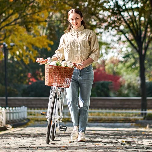 24 26 inch 1 Speed Step Through Cruiser Bike with Basket K8367