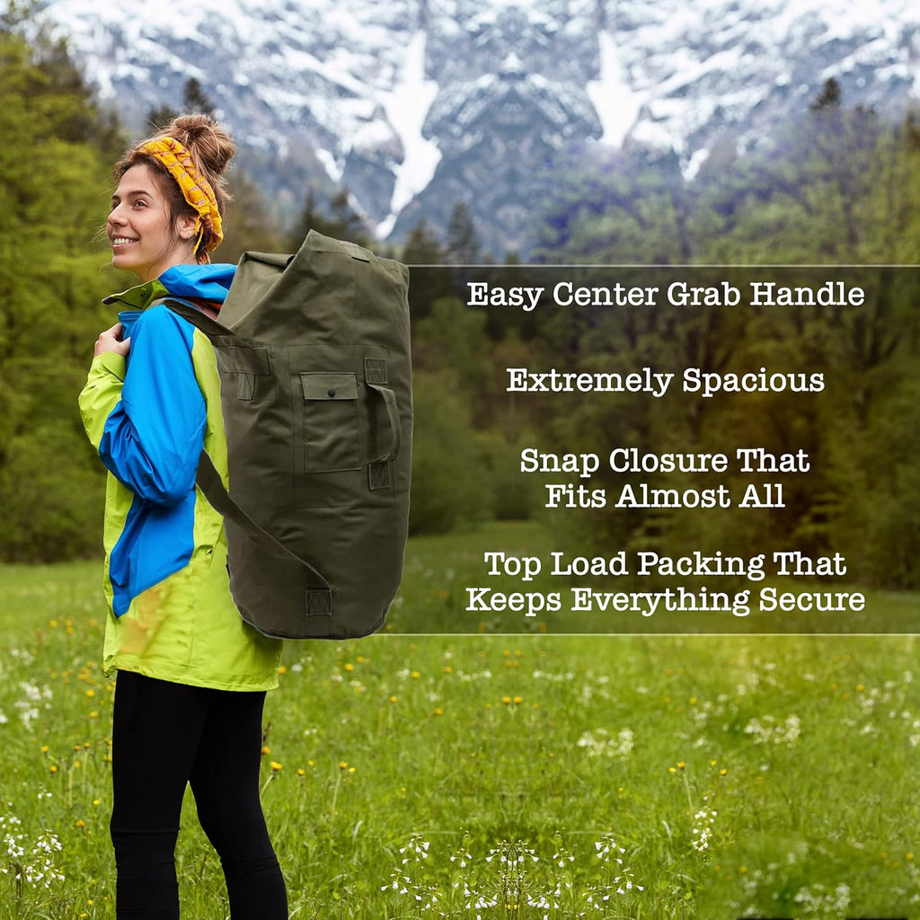 Military Green Canvas Duffel Bag I88503