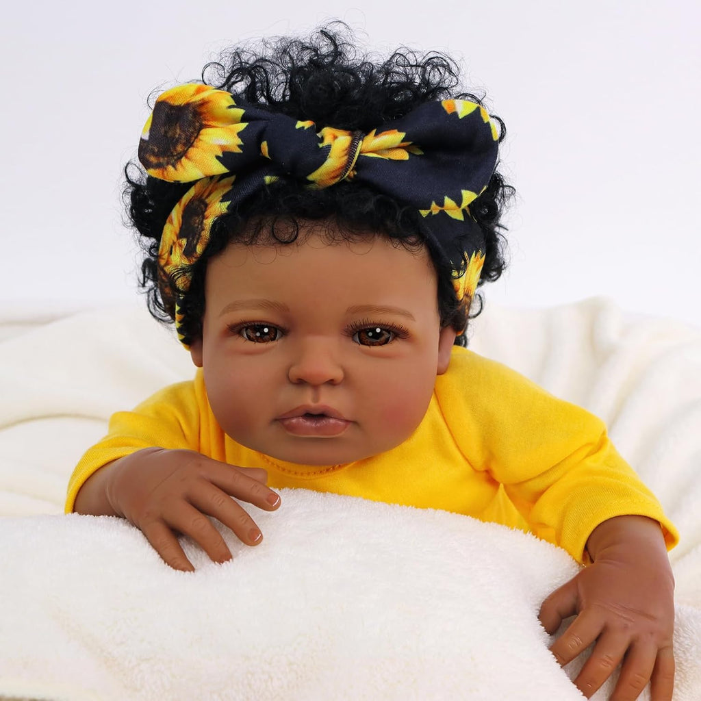 20 Inch Black Soft Vinyl Reborn Baby Doll N56113