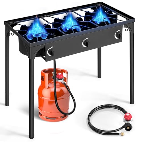 3 Burner Propane Gas Stove with Removable Legs V248675