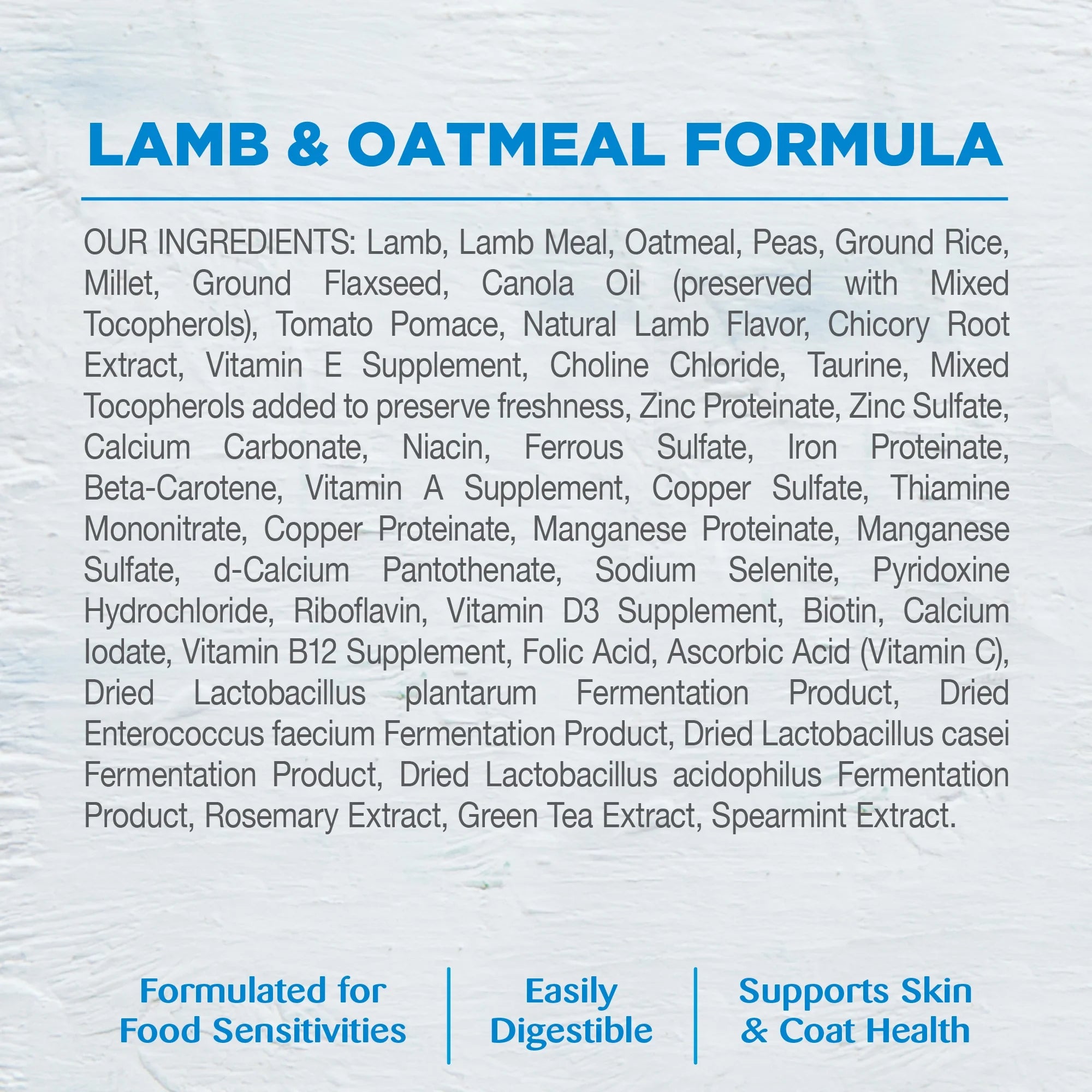 26-Pound Bag Lamb and Oatmeal Dry Dog Food U127